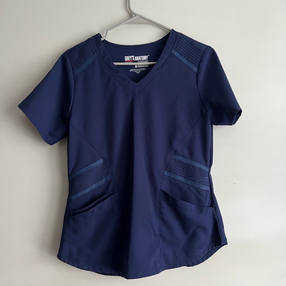 Grey's Anatomy Women's Navy Scrub  Top